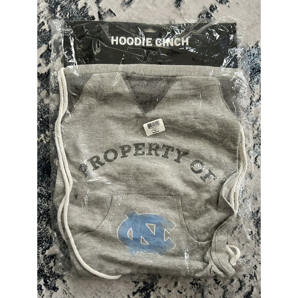 Property Of UNC‎ Chapel Hill Gray Hoodie Cinch Bag NWT